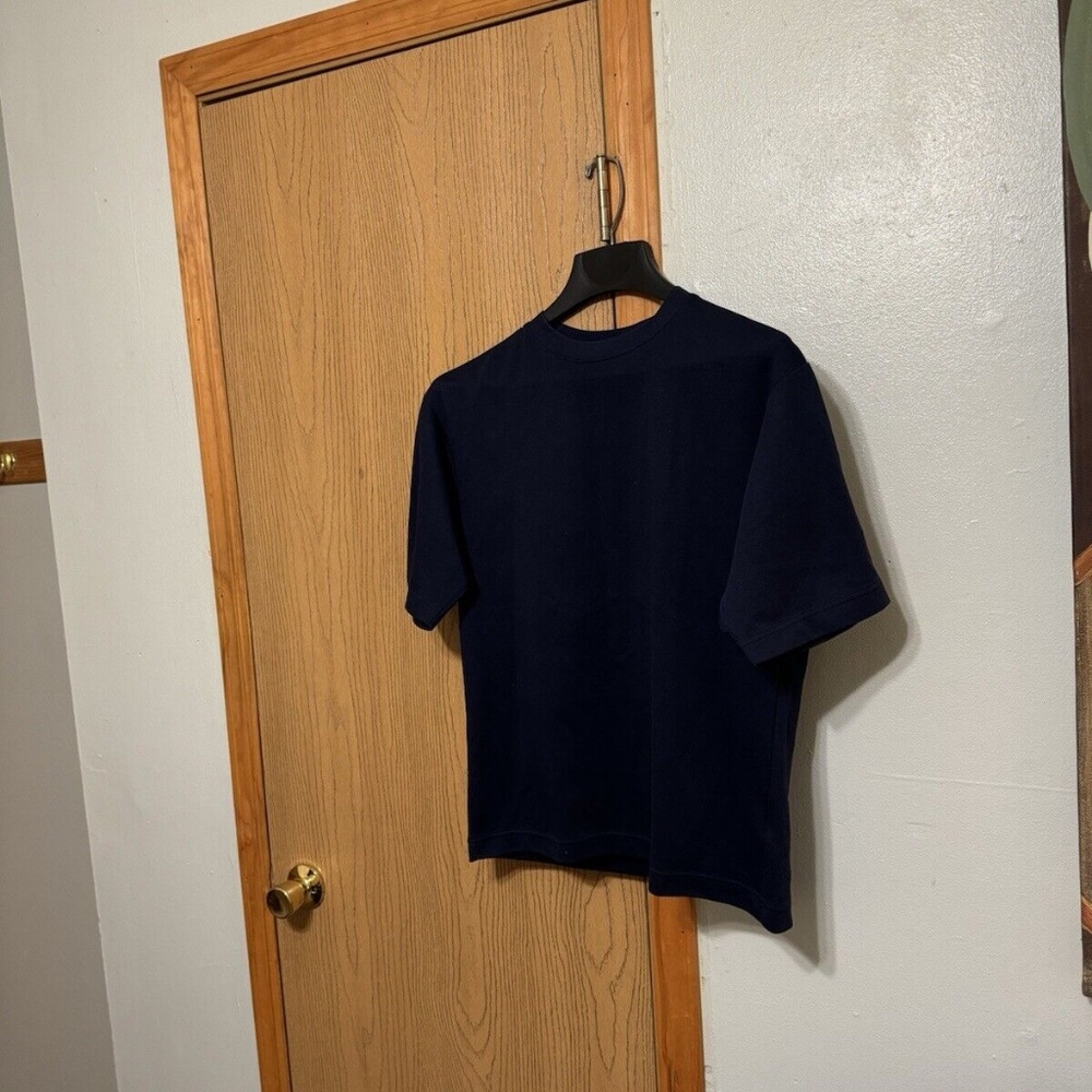 Uniqlo "AIRism" Small Solid Blue Short Sleeve Crewneck T-Shirt - EUC
